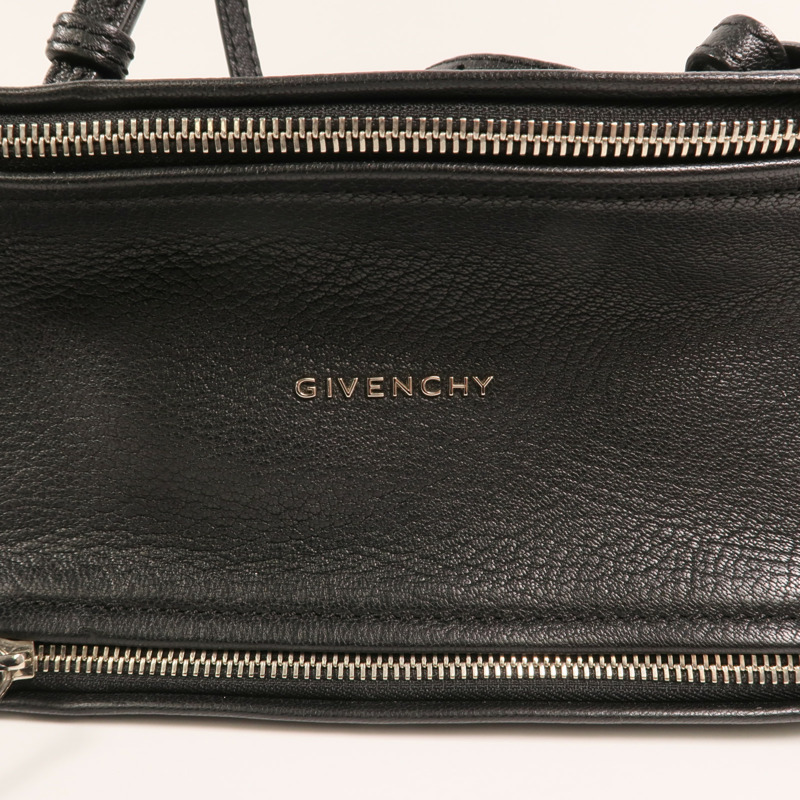 GIVENCHY 牛皮皮革Pandora Mini銀扣肩背袋-7