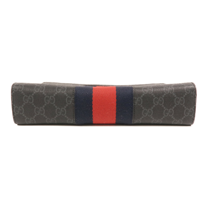 GUCCI GG帆布GG Supreme Web Pouch銀扣手拿包-3