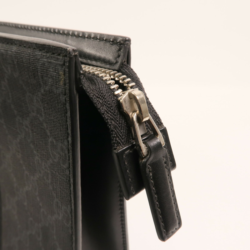 GUCCI GG帆布GG Supreme Web Pouch銀扣手拿包-12