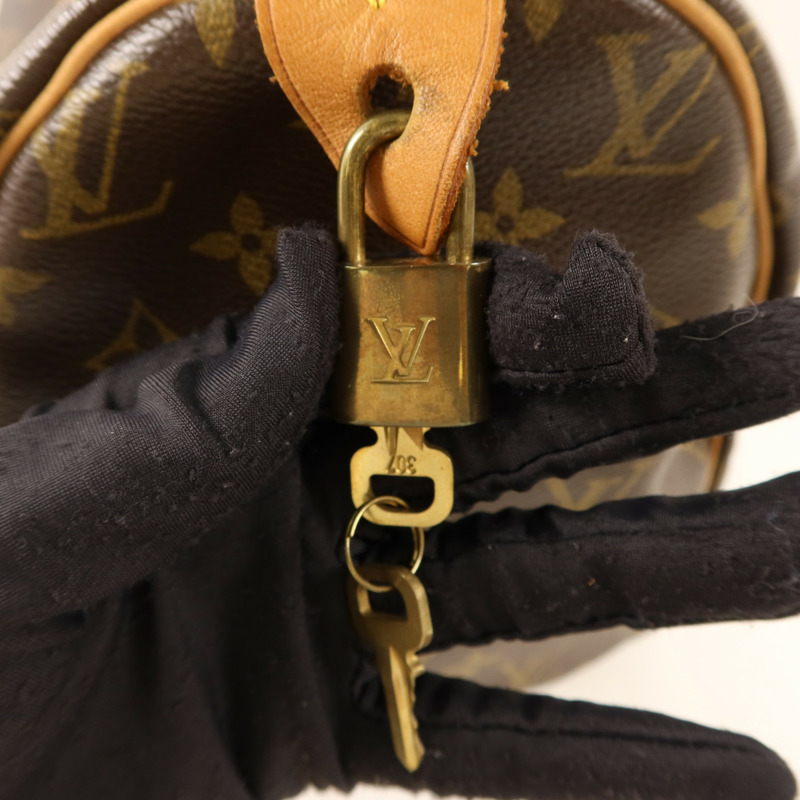 LOUIS VUITTON Monogram Speedy 30金扣手挽袋-8