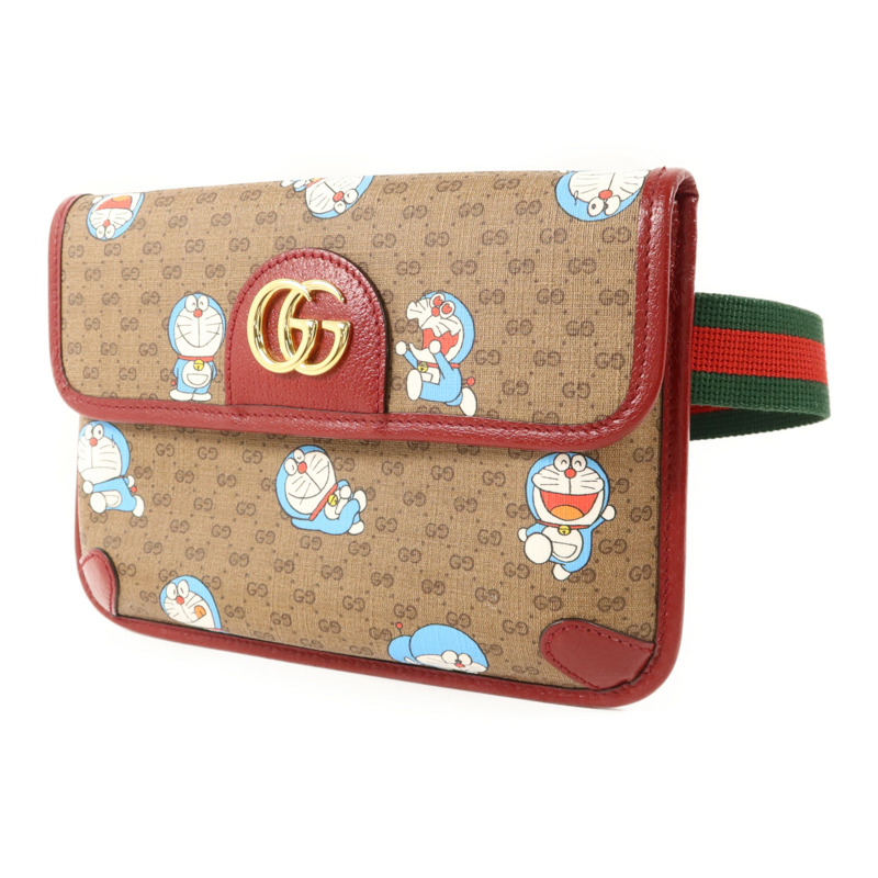 GUCCI 塗層帆布Doraemon X Gucci金扣腰包-2