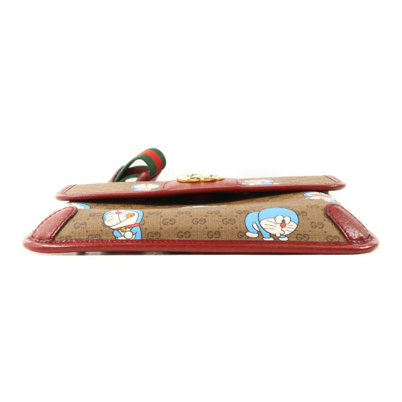 GUCCI 塗層帆布Doraemon X Gucci金扣腰包-3