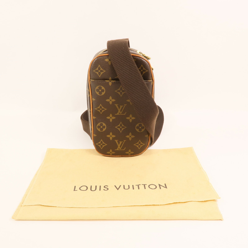 LOUIS VUITTON Monogram Pochette Gange金扣腰包-8