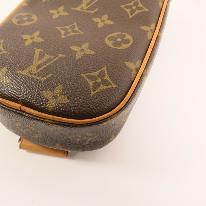 LOUIS VUITTON Monogram Pochette Gange金扣腰包-9