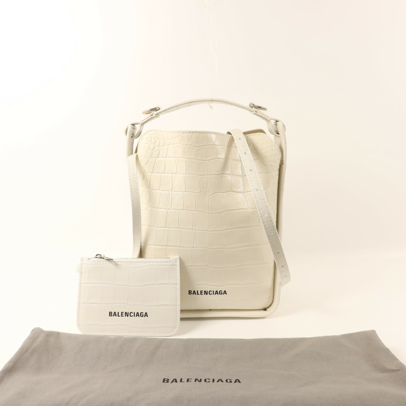 BALENCIAGA 牛皮皮革Tool 2.0 NS XS銀扣手挽肩背兩用袋-8