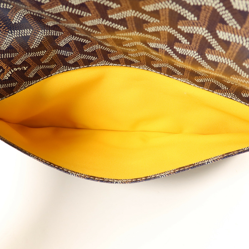 GOYARD 塗層帆布Sainte Marie銀扣手拿包-4