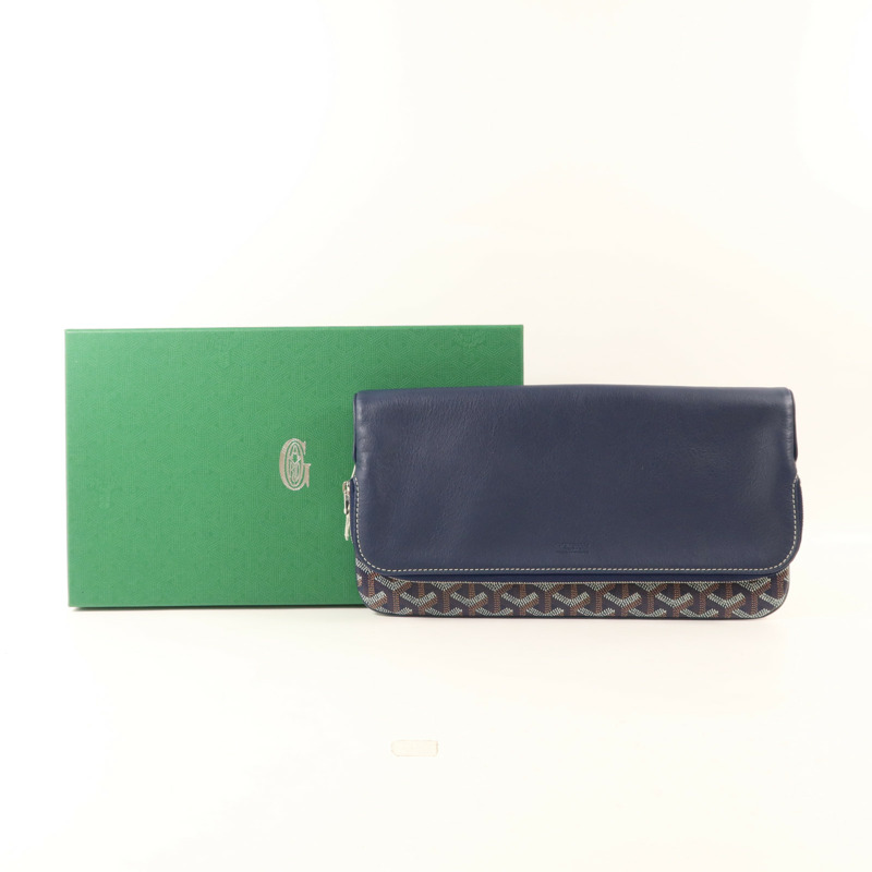 GOYARD 塗層帆布Sainte Marie銀扣手拿包-9