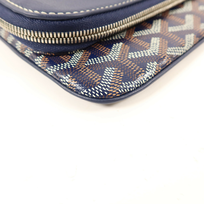 GOYARD 塗層帆布Sainte Marie銀扣手拿包-11