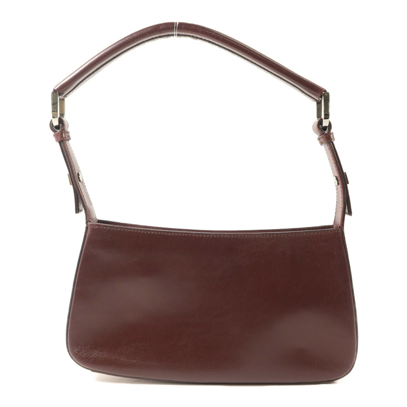 GUCCI 牛皮皮革Shoulder Bag銀扣肩背袋-1