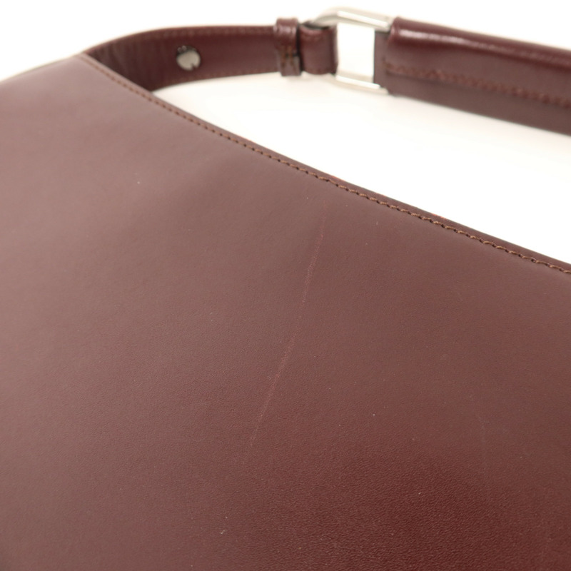 GUCCI 牛皮皮革Shoulder Bag銀扣肩背袋-11