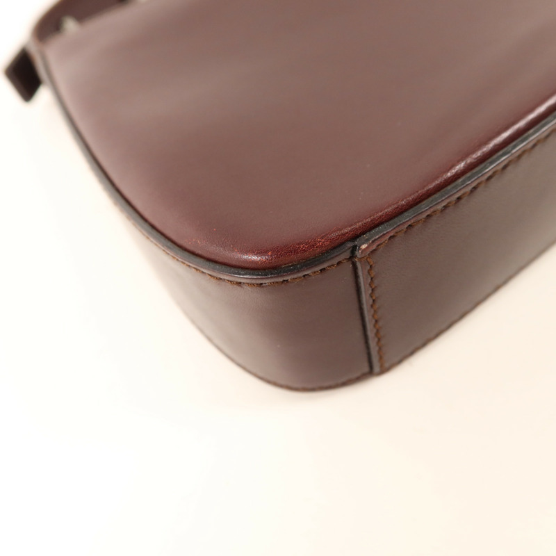 GUCCI 牛皮皮革Shoulder Bag銀扣肩背袋-14
