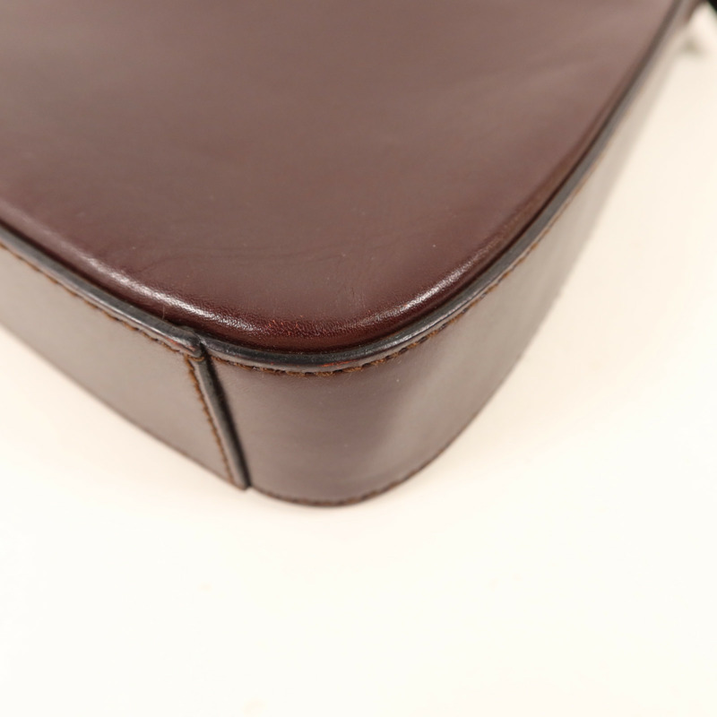 GUCCI 牛皮皮革Shoulder Bag銀扣肩背袋-15