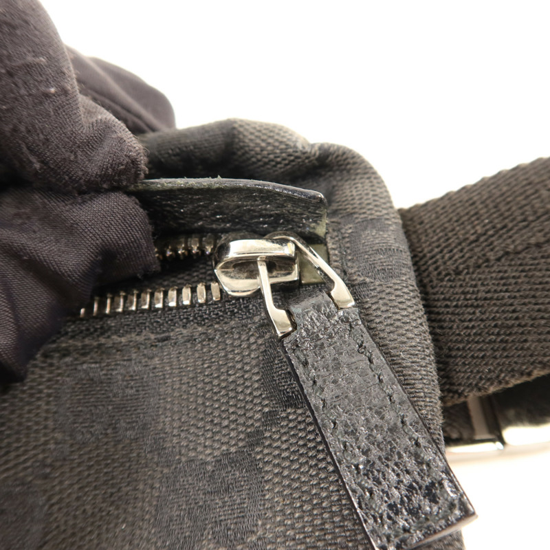 GUCCI 帆布Waist Bag銀扣腰包-9