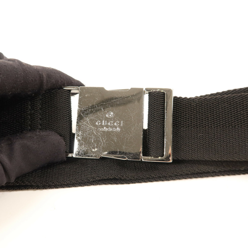GUCCI 帆布Waist Bag銀扣腰包-10