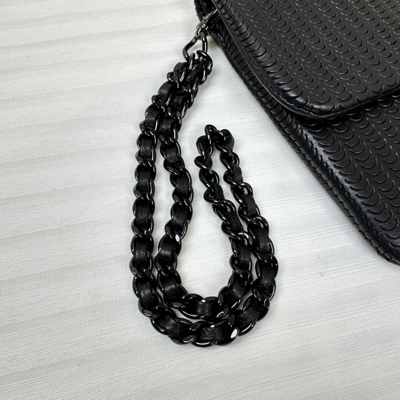 香奈兒/Chanel 黑色水波紋羊皮手拿包25x2x13.5cm-7