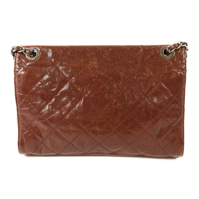 CHANEL 牛皮皮革Shoulder Bag銀扣鏈帶肩背袋-1