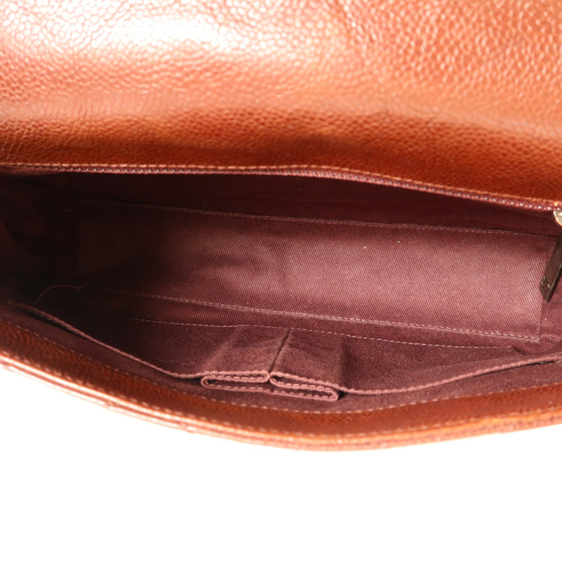 CHANEL 牛皮皮革Shoulder Bag銀扣鏈帶肩背袋-4