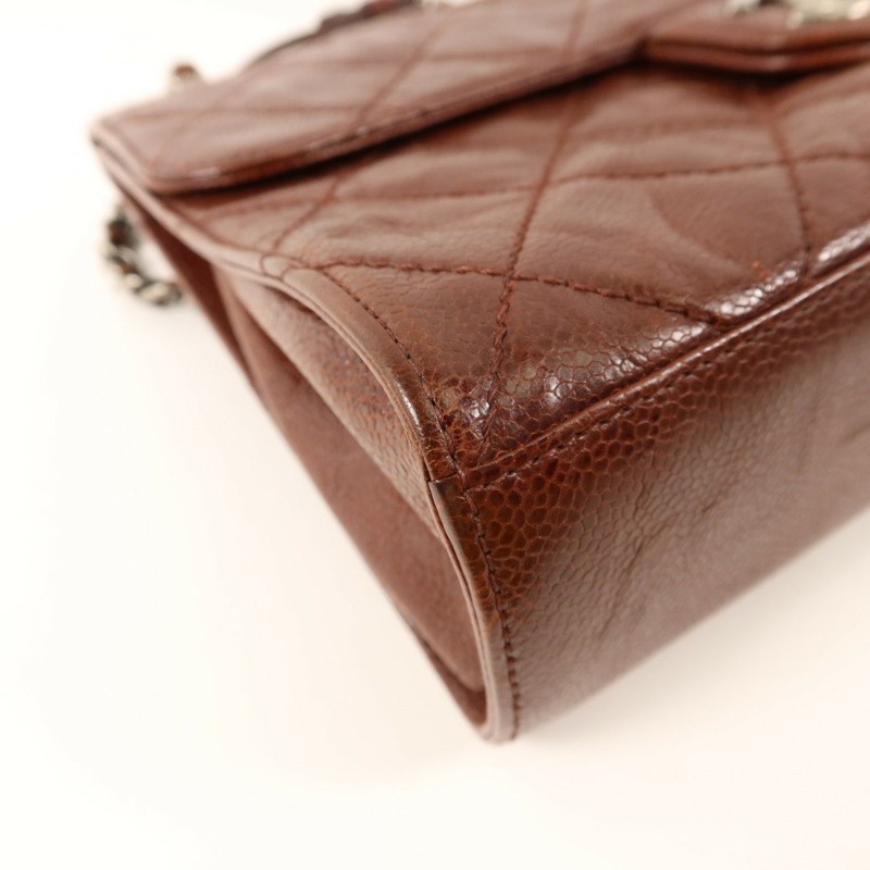 CHANEL 牛皮皮革Shoulder Bag銀扣鏈帶肩背袋-14