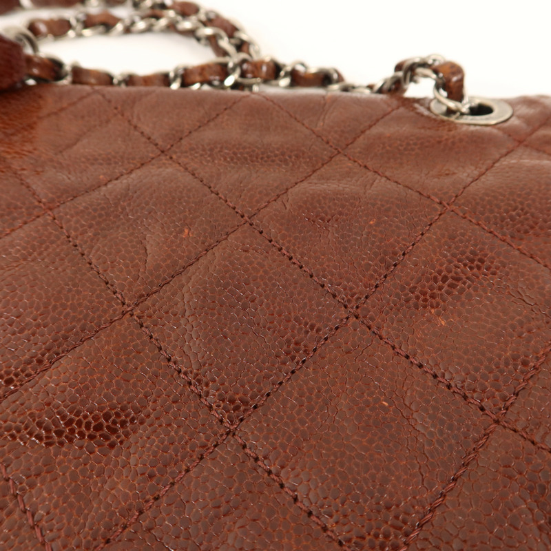 CHANEL 牛皮皮革Shoulder Bag銀扣鏈帶肩背袋-17