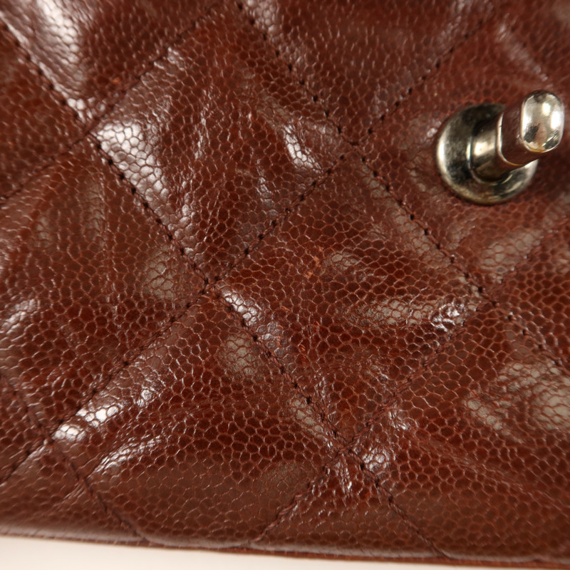 CHANEL 牛皮皮革Shoulder Bag銀扣鏈帶肩背袋-19