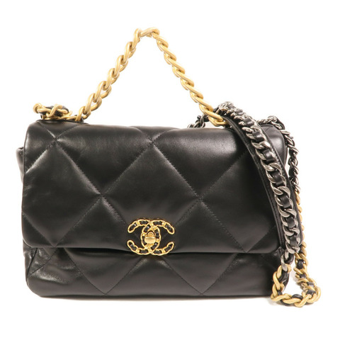 CHANEL 羊皮皮革C19 Medium手挽肩背兩用袋