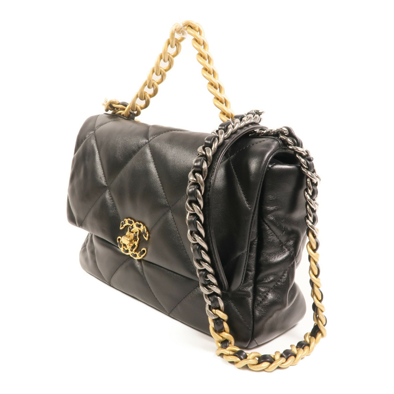 CHANEL 羊皮皮革C19 Medium手挽肩背兩用袋-2