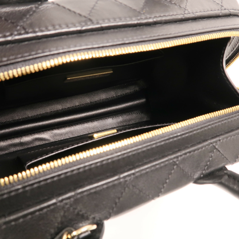 CHANEL 牛皮皮革Chain Shoulder金扣手挽肩背兩用袋-4