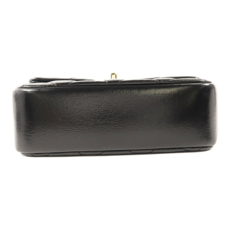 CHANEL 牛皮皮革Mini Flap With Handle金扣鏈帶手挽肩背兩用袋-3