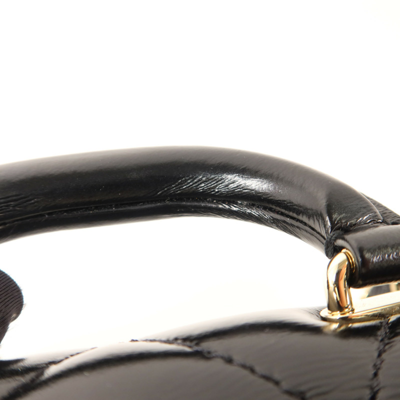 CHANEL 牛皮皮革Mini Flap With Handle金扣鏈帶手挽肩背兩用袋-14