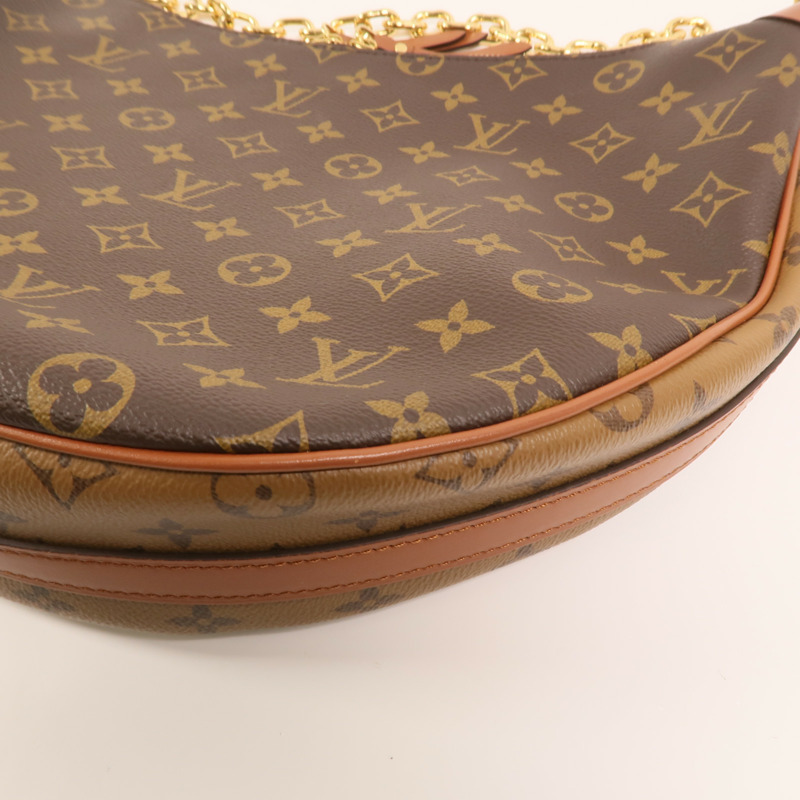 LOUIS VUITTON Monogram Reverse Loop Hobo金扣手挽肩背兩用袋-8