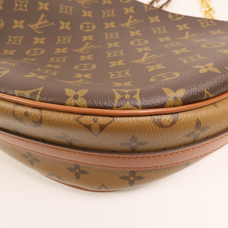 LOUIS VUITTON Monogram Reverse Loop Hobo金扣手挽肩背兩用袋-10