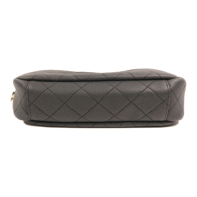 CHANEL 牛皮皮革Carmera Bag金扣鏈帶肩背袋-3