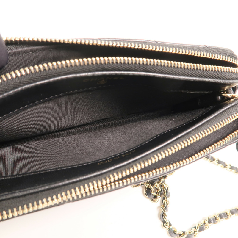 CHANEL 羊皮皮革CC Mark Matelasse Bag金扣鏈帶肩背袋-4