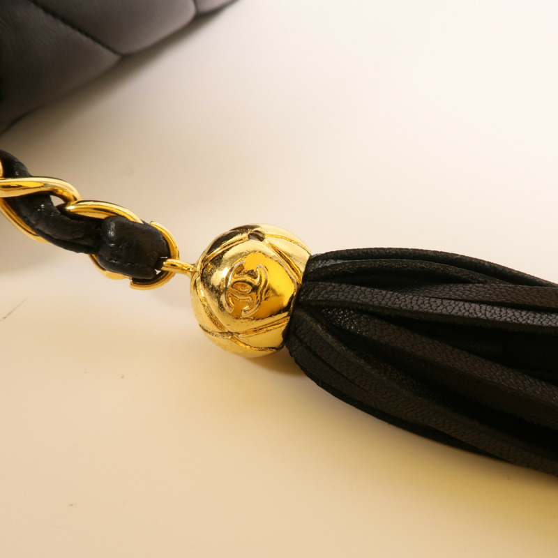 CHANEL 羊皮皮革Vintage Camera Bag金扣鏈帶肩背袋-12