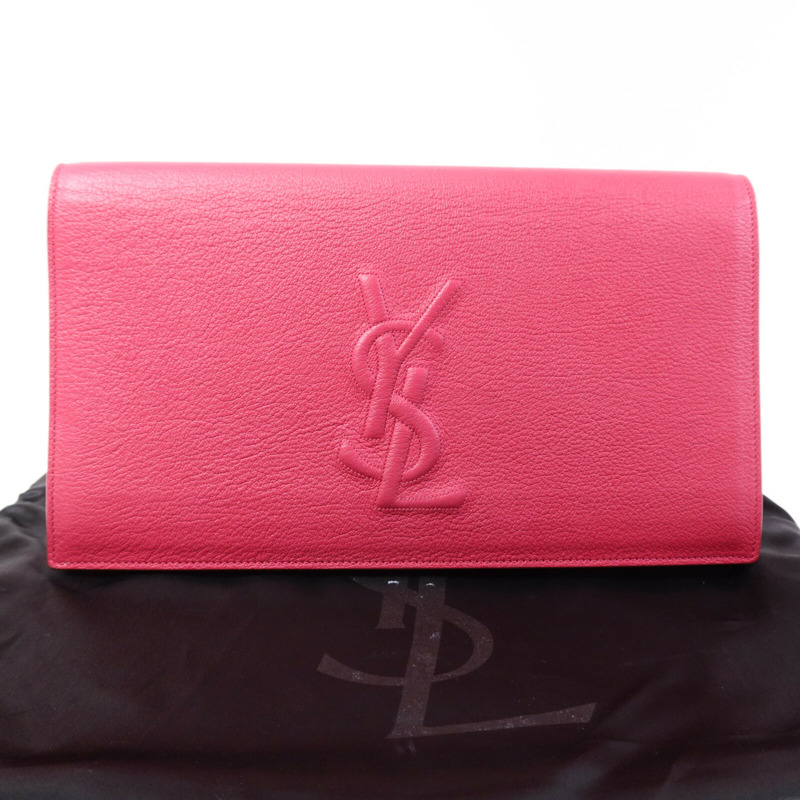 YVES SAINT LAURENT 牛皮皮革Belle De Jour Clutch金扣手拿包-8