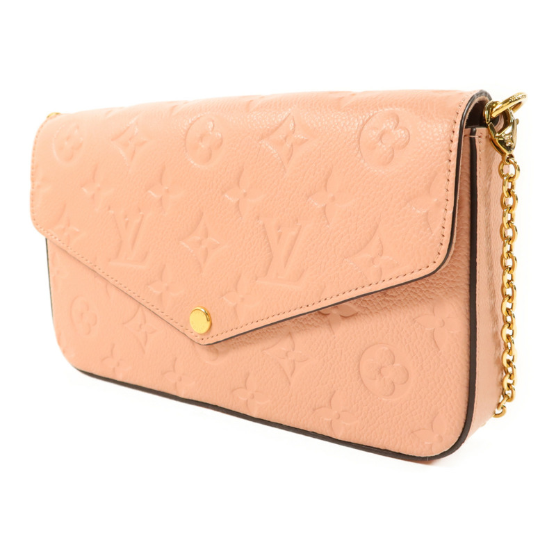 LOUIS VUITTON Monogram Empreinte Felicie Pochette金扣鏈帶肩背袋-2