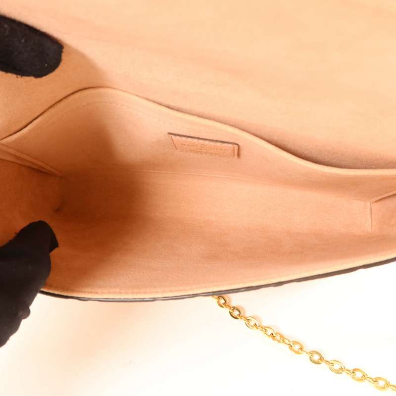 LOUIS VUITTON Monogram Empreinte Felicie Pochette金扣鏈帶肩背袋-4