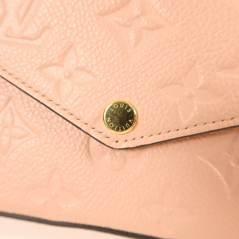 LOUIS VUITTON Monogram Empreinte Felicie Pochette金扣鏈帶肩背袋-7