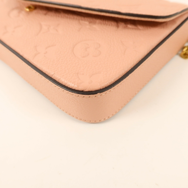 LOUIS VUITTON Monogram Empreinte Felicie Pochette金扣鏈帶肩背袋-14