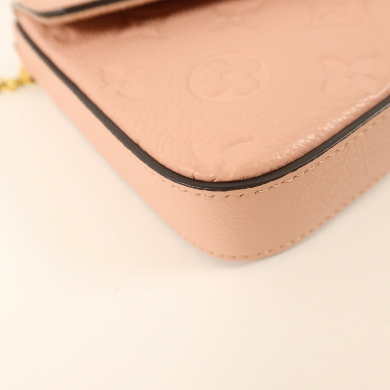 LOUIS VUITTON Monogram Empreinte Felicie Pochette金扣鏈帶肩背袋-15