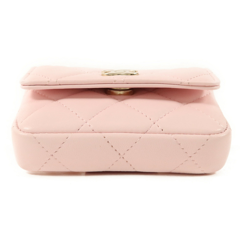 CHANEL 羊皮皮革Body Bag金扣鏈帶肩背袋-3