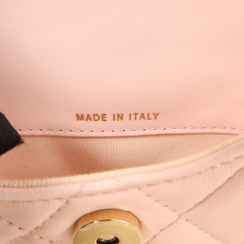 CHANEL 羊皮皮革Body Bag金扣鏈帶肩背袋-10