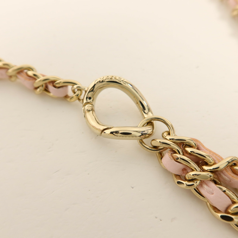 CHANEL 羊皮皮革Body Bag金扣鏈帶肩背袋-12