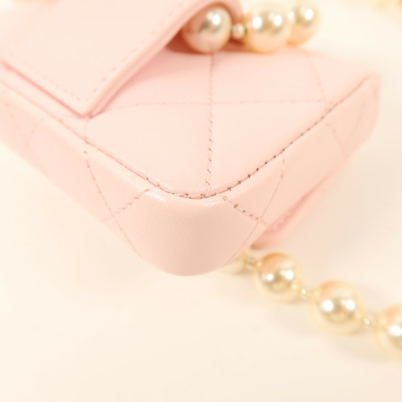 CHANEL 羊皮皮革Body Bag金扣鏈帶肩背袋-15