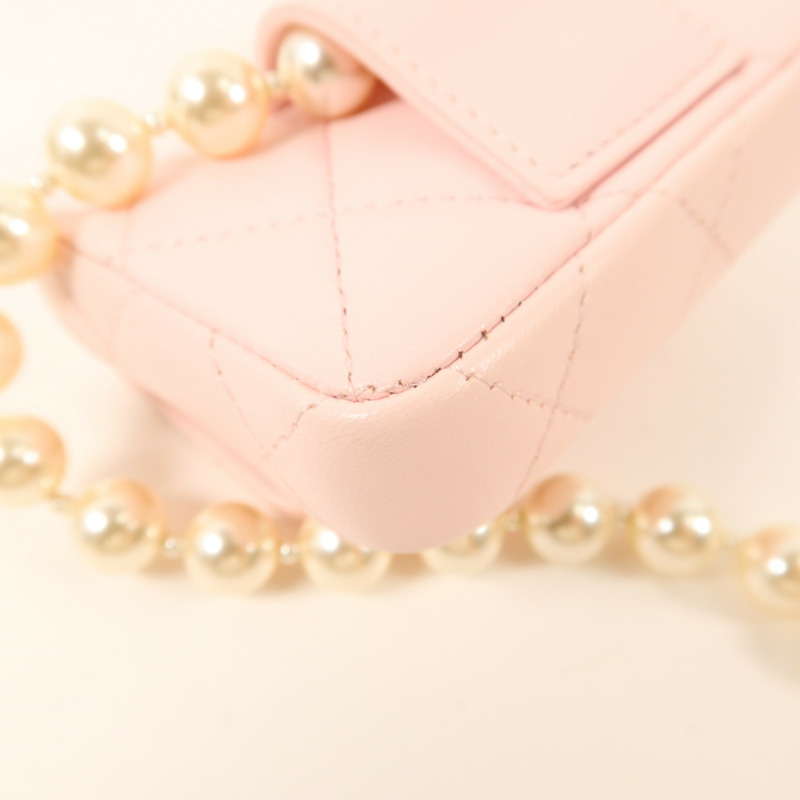 CHANEL 羊皮皮革Body Bag金扣鏈帶肩背袋-16