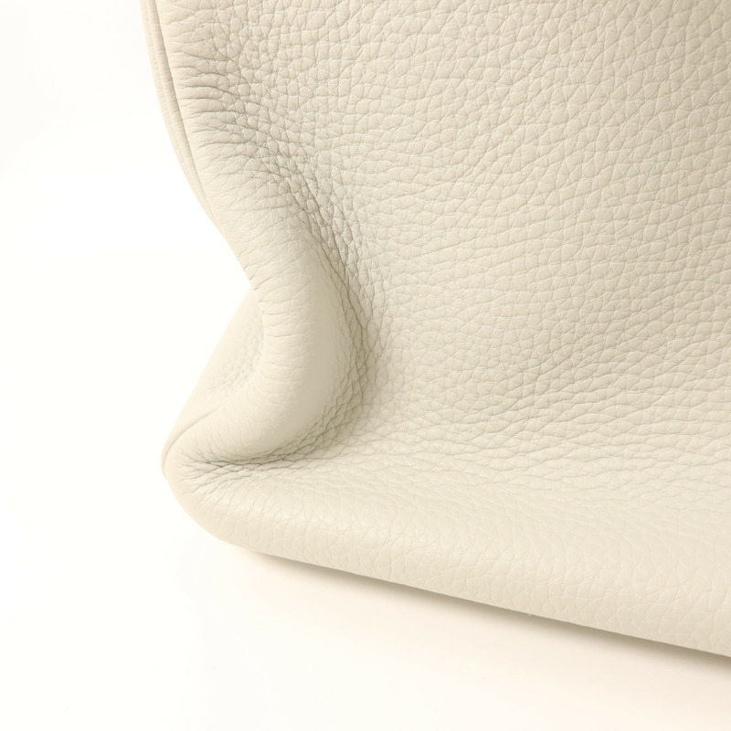 HERMES Clemence皮革Birkin 40銀扣手挽袋Gris Pearl-16