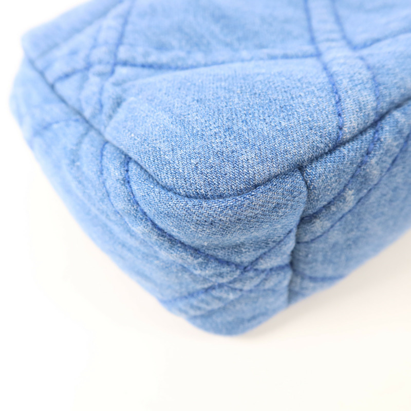 CHANEL 牛仔布Chanel 19鏈帶手挽肩背兩用袋-13