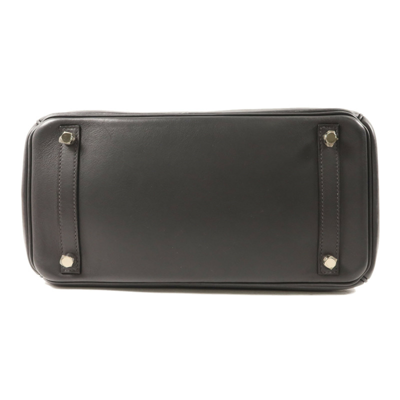 HERMES Swift皮革Birkin 30銀扣手挽袋Graphite-3