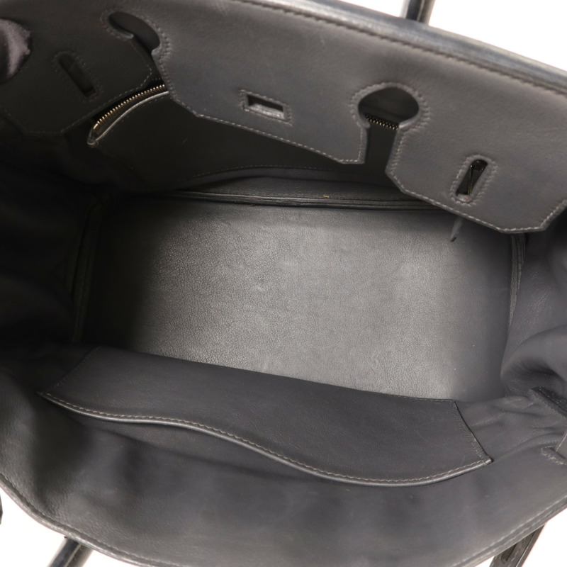 HERMES Swift皮革Birkin 30銀扣手挽袋Graphite-4