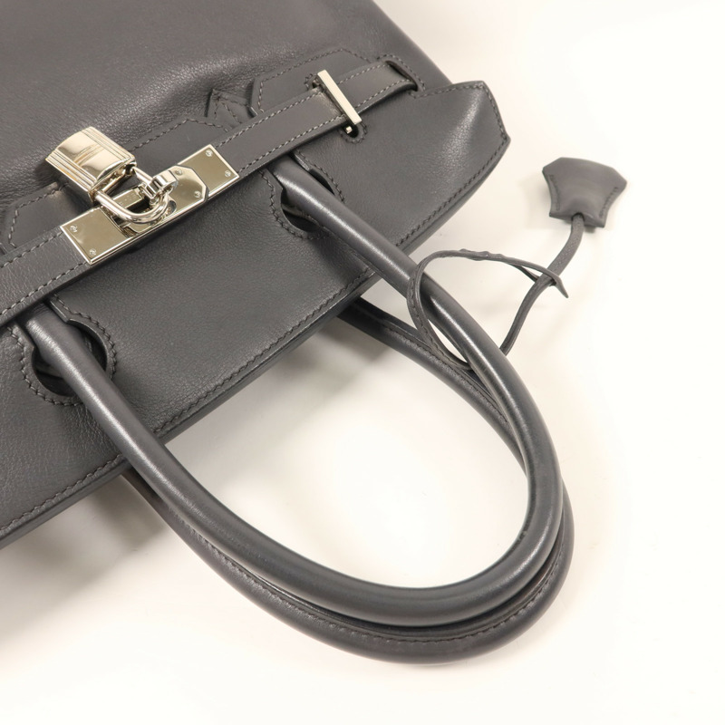 HERMES Swift皮革Birkin 30銀扣手挽袋Graphite-7